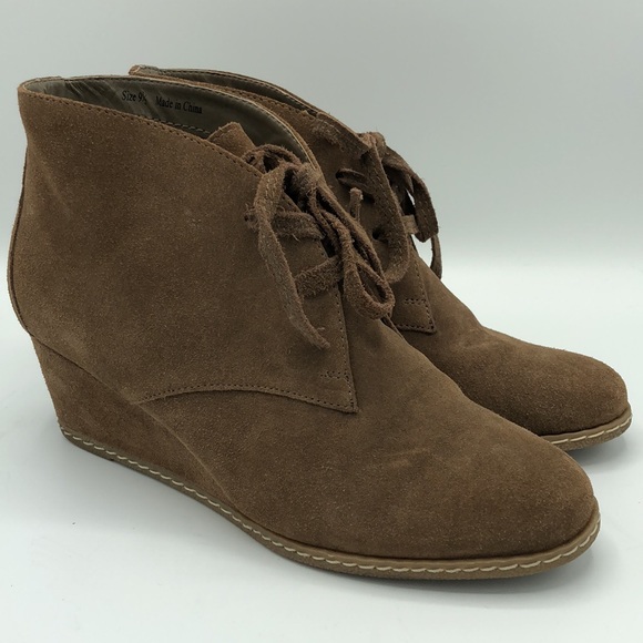 Dolce Vita Suede Wedge Booties Size 9 1/2 - Picture 3 of 14